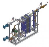 Модуль независимого двухступенчатого присоединения системы горячего водоснабжения Теплоком М02-12.1-03, 150/70