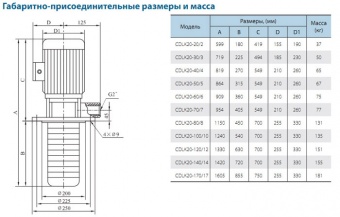 Полупогружной многоступенчатый насос CNP серии CDLKF 20-60/6
