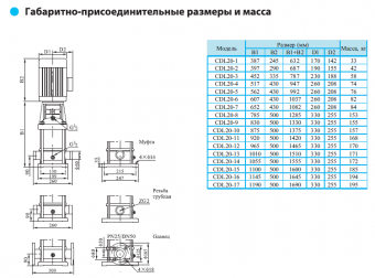 Насос вертикальный многоступенчатый CNP серии CDL 20-14