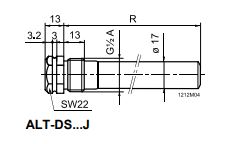 Размеры защитной гильзы Siemens ALT-DS280J
