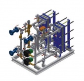Модуль независимого присоединения системы горячего водоснабжения Теплоком М03-25-02