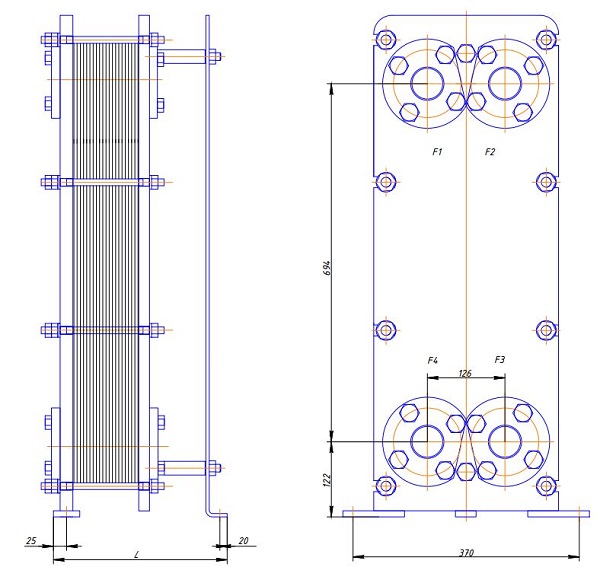 Пластинчатый теплообменник схема сборки