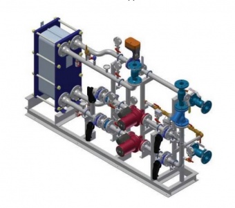 Модуль независимого присоединения системы горячего водоснабжения Теплоком М03-23-03