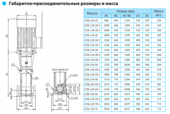 Насос вертикальный многоступенчатый CNP серии CDL 120-10