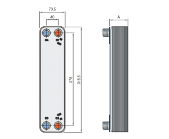 Теплообменник паяный пластинчатый  Alfa Laval CBH18AQ