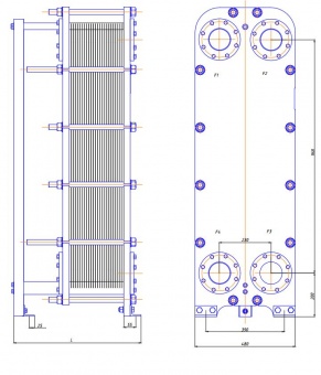 Теплообменник пластинчатый разборный Astera S34