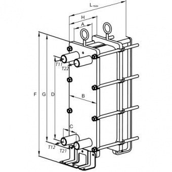Теплообменник пластинчатый разборный Danfoss XG 20 H/L