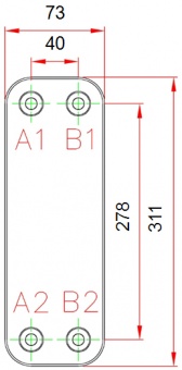 Паяный пластинчатый теплообменник Kaori E040