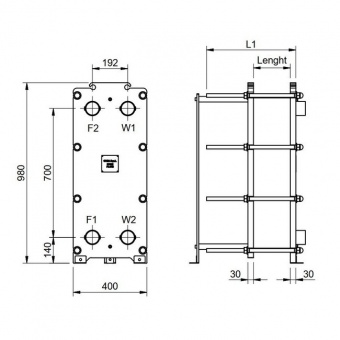Теплообменник пластинчатый разборный Onda GG009
